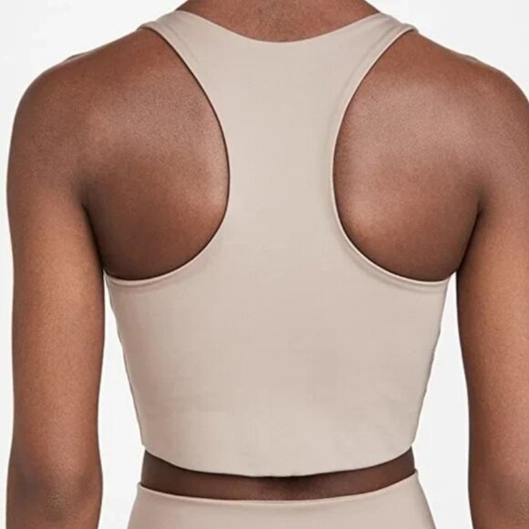 Girlfriend Collective Paloma Racerback Sports Bra in Limestone Tan, L - Picture 2 of 11
